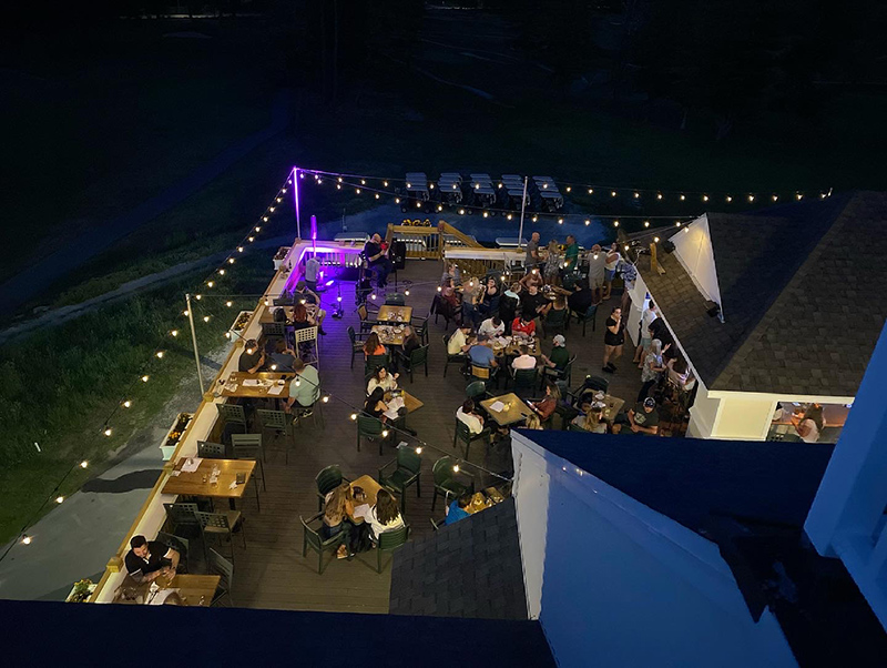 Bistro patio string lights outdoor