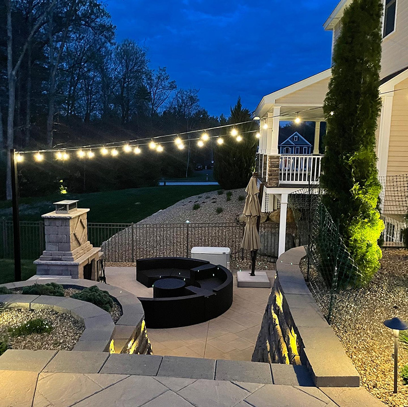 Bistro patio string lights outdoor