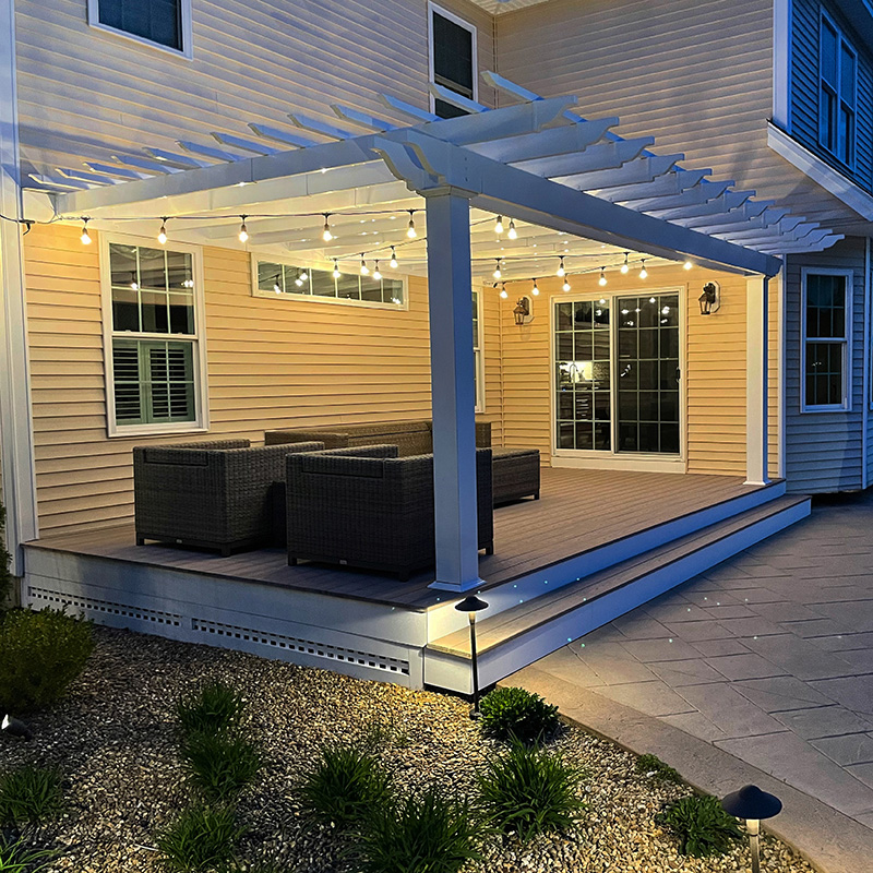 Bistro patio string lights outdoor