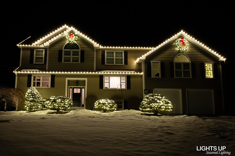 Residential Christmas lighting installation