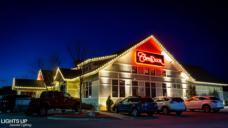 Copper Door commercial Christmas lights