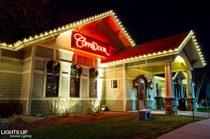 Copper Door commercial Christmas lights