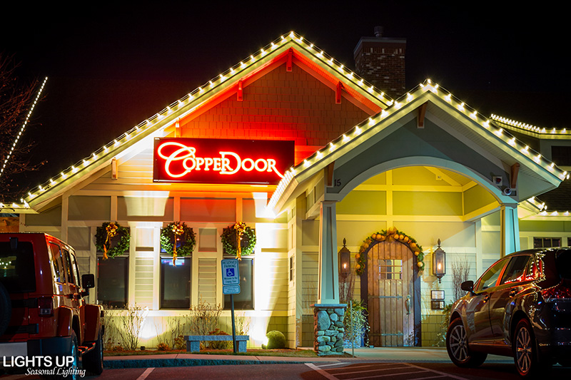 Copper Door commercial Christmas lights