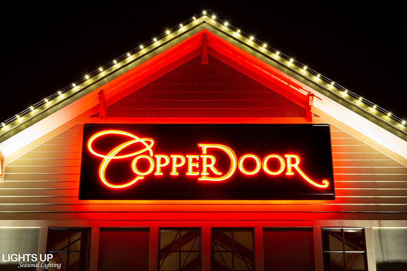 Copper Door commercial Christmas lights
