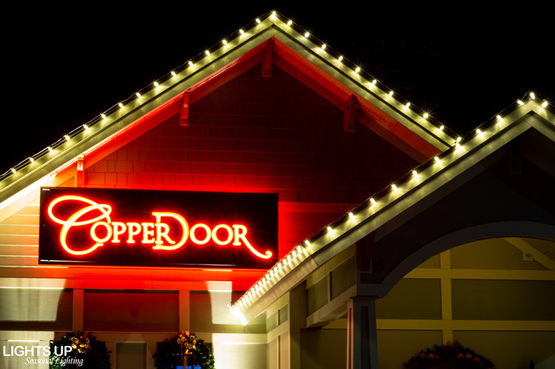 Copper Door commercial Christmas lights