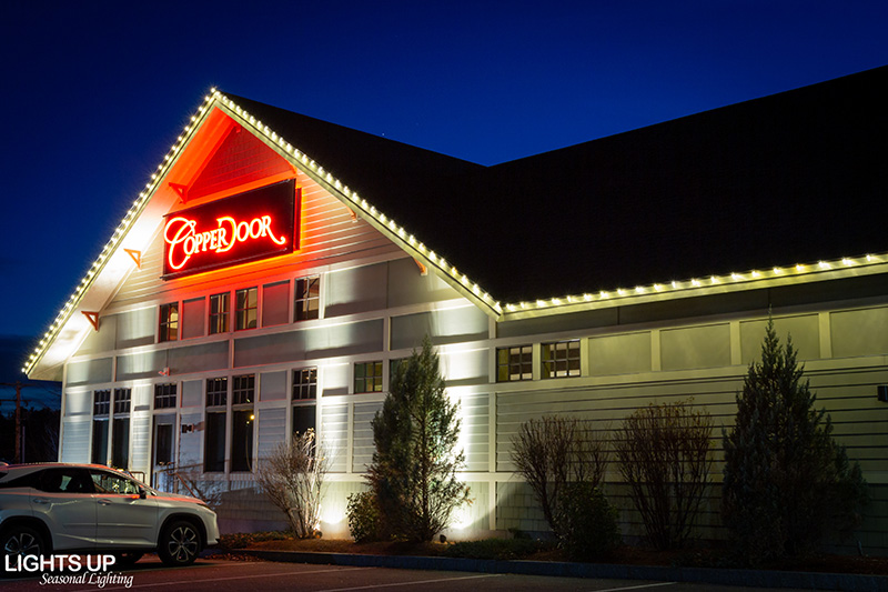 Copper Door commercial Christmas lights