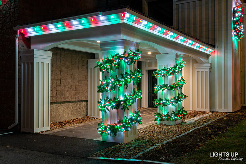 Commercial Christmas lighting installation