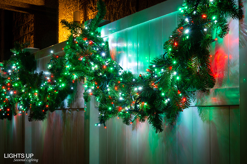 Commercial Christmas lighting installation