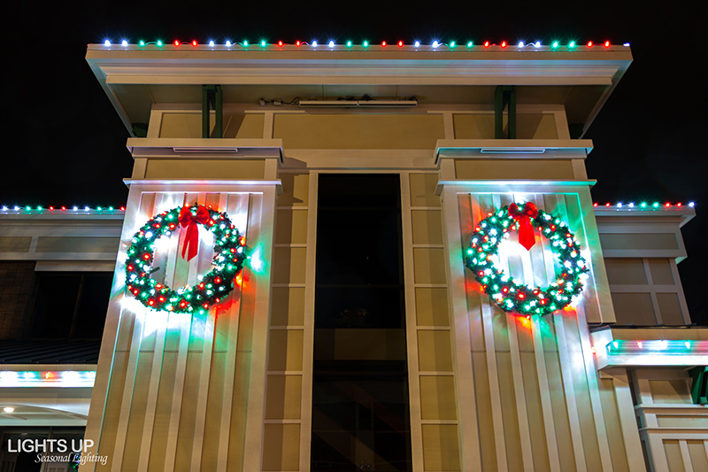 Commercial Christmas lighting installation