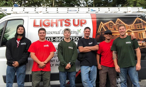 Lights Up seasonal lighting installation team