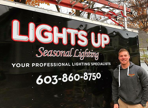 Lights Up company trailer and equipment