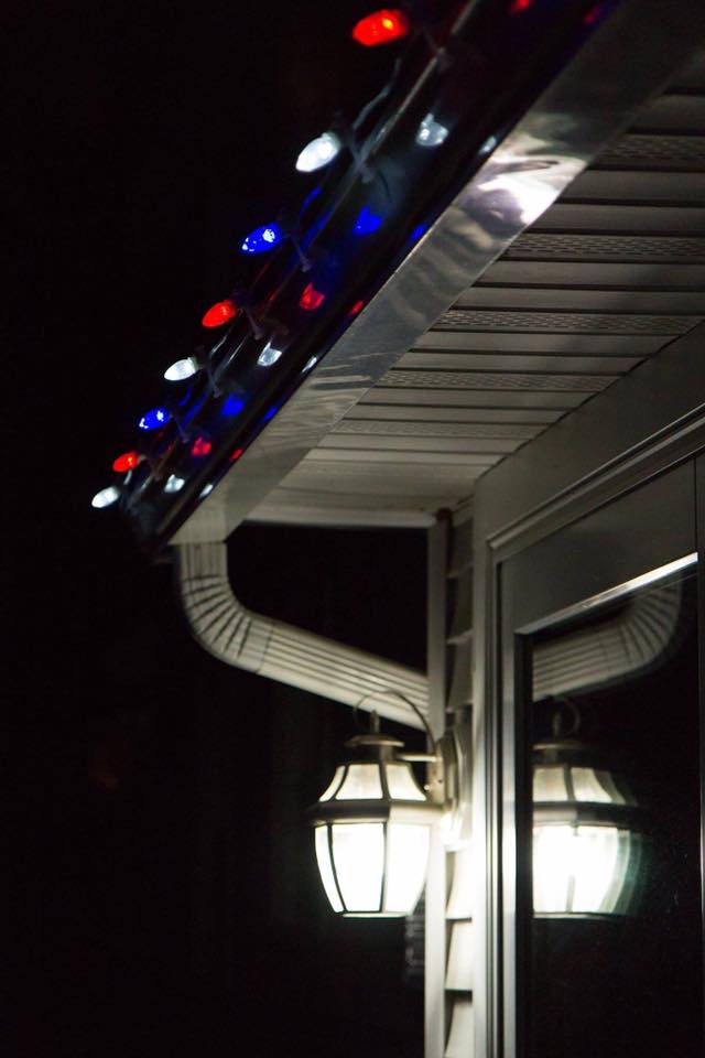 Fourth of July outdoor lighting celebration