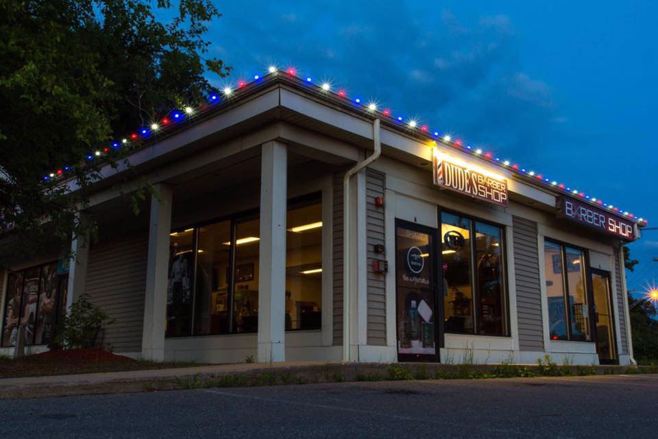 Fourth of July commercial lighting display