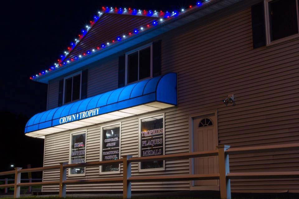 Fourth of July commercial lighting display