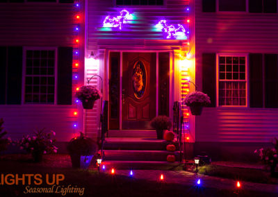 Residential Halloween Lighting Display - Goffstown, NH