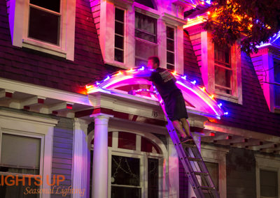 Commercial Christmas Lighting Display - Webster House - Manchester, NH